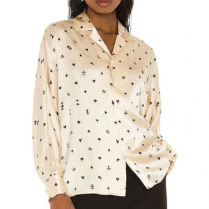 Tell Your Friends Silk Blouse size Medium